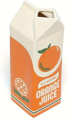 Orange Juice Pattern Vase, Decorative Ceramic & Porcelain Vintage Vase for Flowers & Green Plants