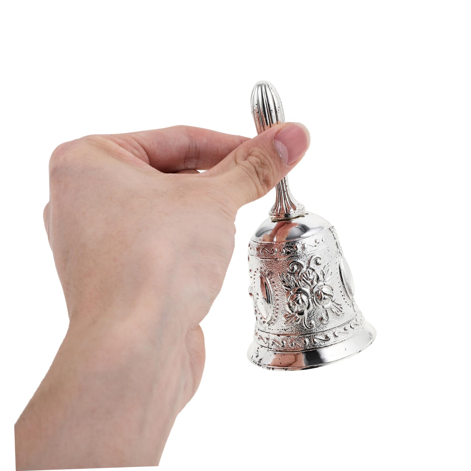 Operitacx 4 Piezas Campana de Mano Retro de Metal para y Escuela Timbrador de Servicio Campana de Decorativa para Eventos y Comidas