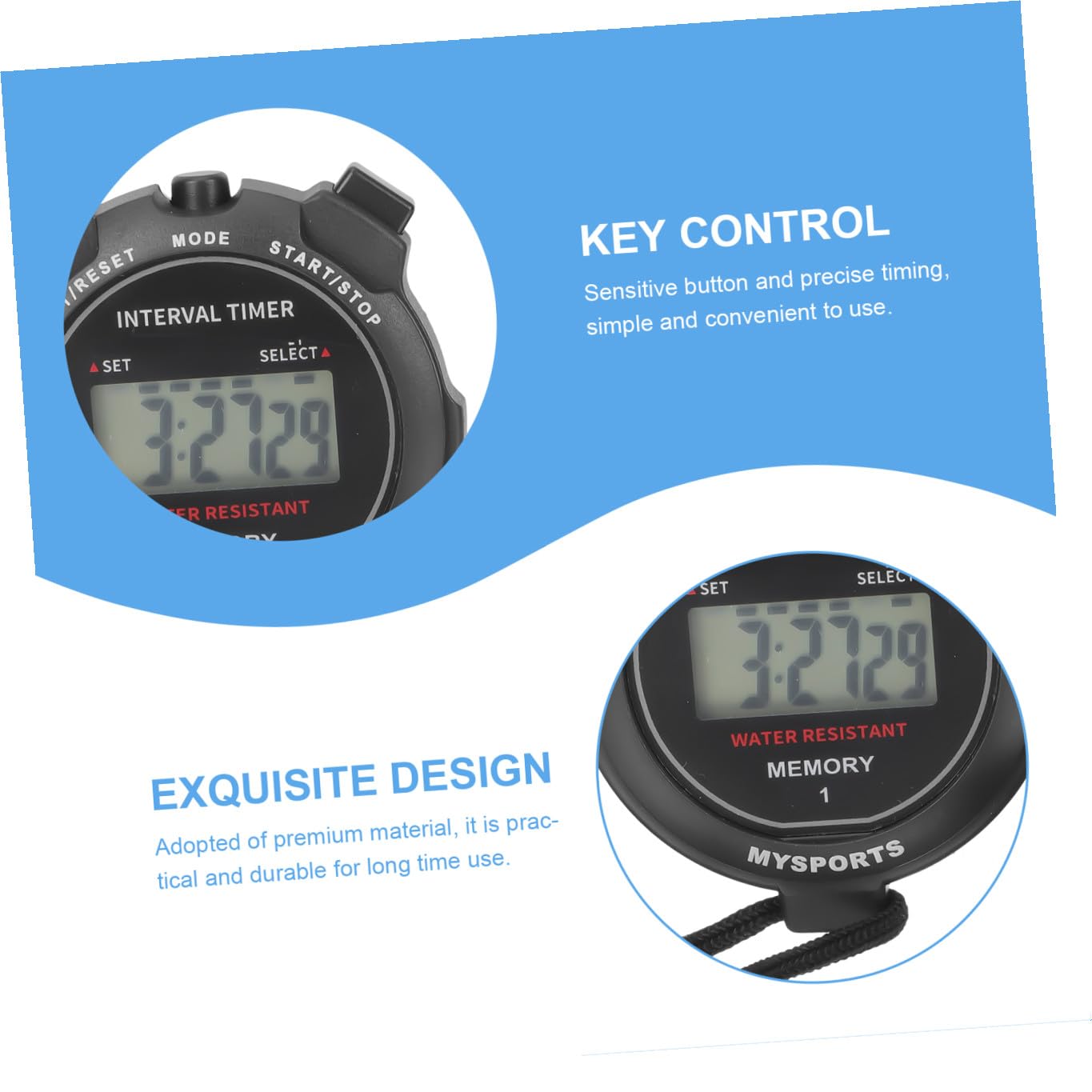 Toddmomy 4 Pezzi Cronometro Multi per Sport Timer Professionale per Corsa e Allenamento Design Ergonomico e Misurazione Intermediaria