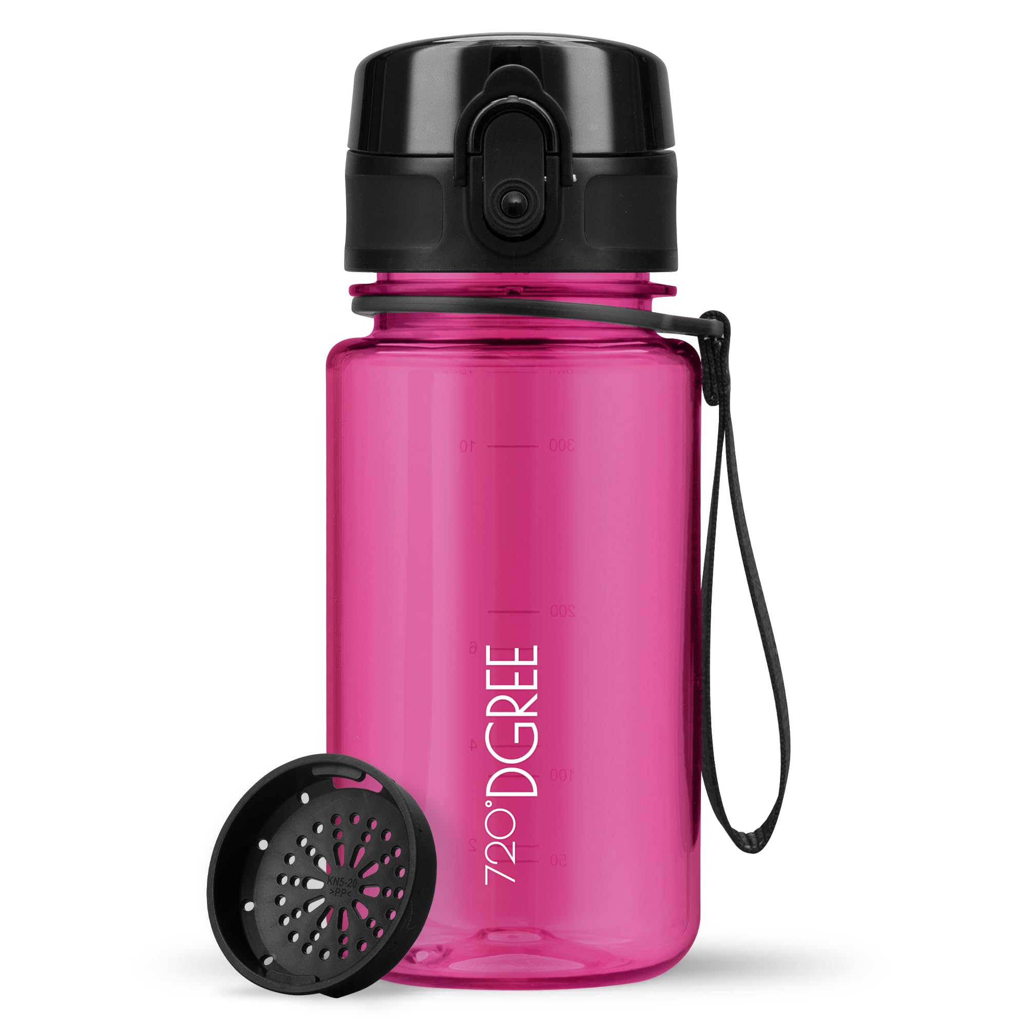 720°DGREE Botella uberBottle + colador – 350 ml, 500 ml, 650 ml, 1000 ml, 1,5 l, 2 l – Sin BPA – Botella de agua para deportes, escuela, niños, fitness, gimnasio, bicicleta, exterior – ligera — view 52
