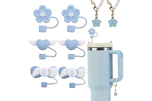 Blue Stanley Cup Accessories: Straw Cover Caps and Charms