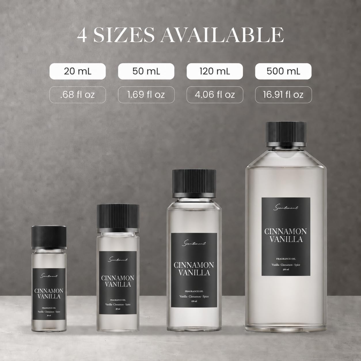 Scentiment Cinnamon Vanilla Diffuser Oil - Premium Hotel Scent with Notes of Cinnamon, Vanilla & Spice Home Scent, Aromatherapy Fragrance Oil Diffuser Refill - 0.68 fl oz (20 mL)