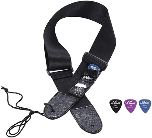 Gitarrengurt Professioneller Gitarrengurt Baumwolle und Echtes Leder Integrierte Pick-Tasche Picks Inklusive Ideal fA r Elektrische Akustische Bassgitarre und Ukulele Gitarren Plektren Gitarrengurt Professioneller Gitarrengurt Baumwolle und Echtes Leder Integrierte Pick-Tasche Picks Inklusive Ideal fA r Elektrische Akustische Bassgitarre und Ukulele Gitarren Plektren