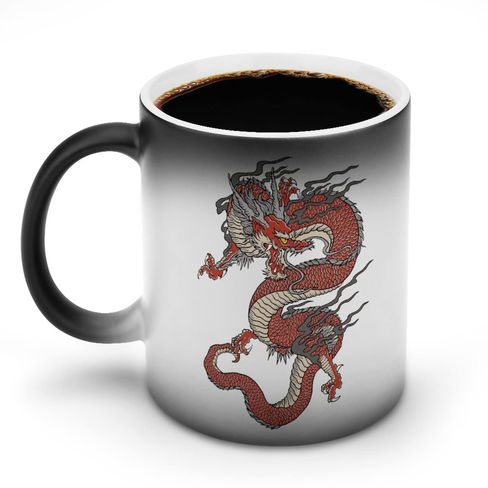 Amazon.co.jp: マグカップ 色が変わる 赤い龍 竜 ドラゴン コーヒー 