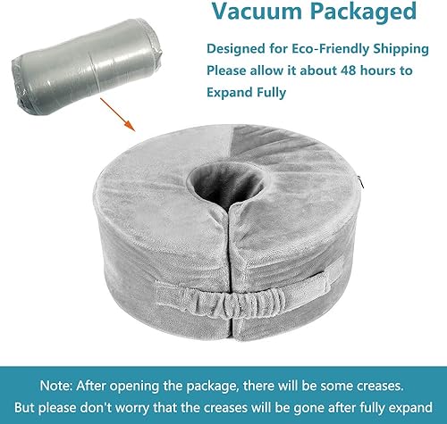 Miniatura 8 de Almohada de elevación de pie Protector de tobillo para úlceras por presión, cojín de úlcera, protectores de almohada de pie para pies doloridos de