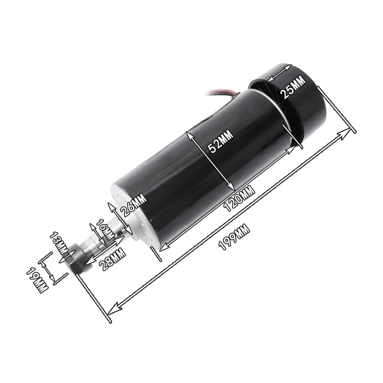 Spindle Motor 500W ER11 Chuck CNC,52mm Clamps,Power Supply Speed Governor for DIY CNC