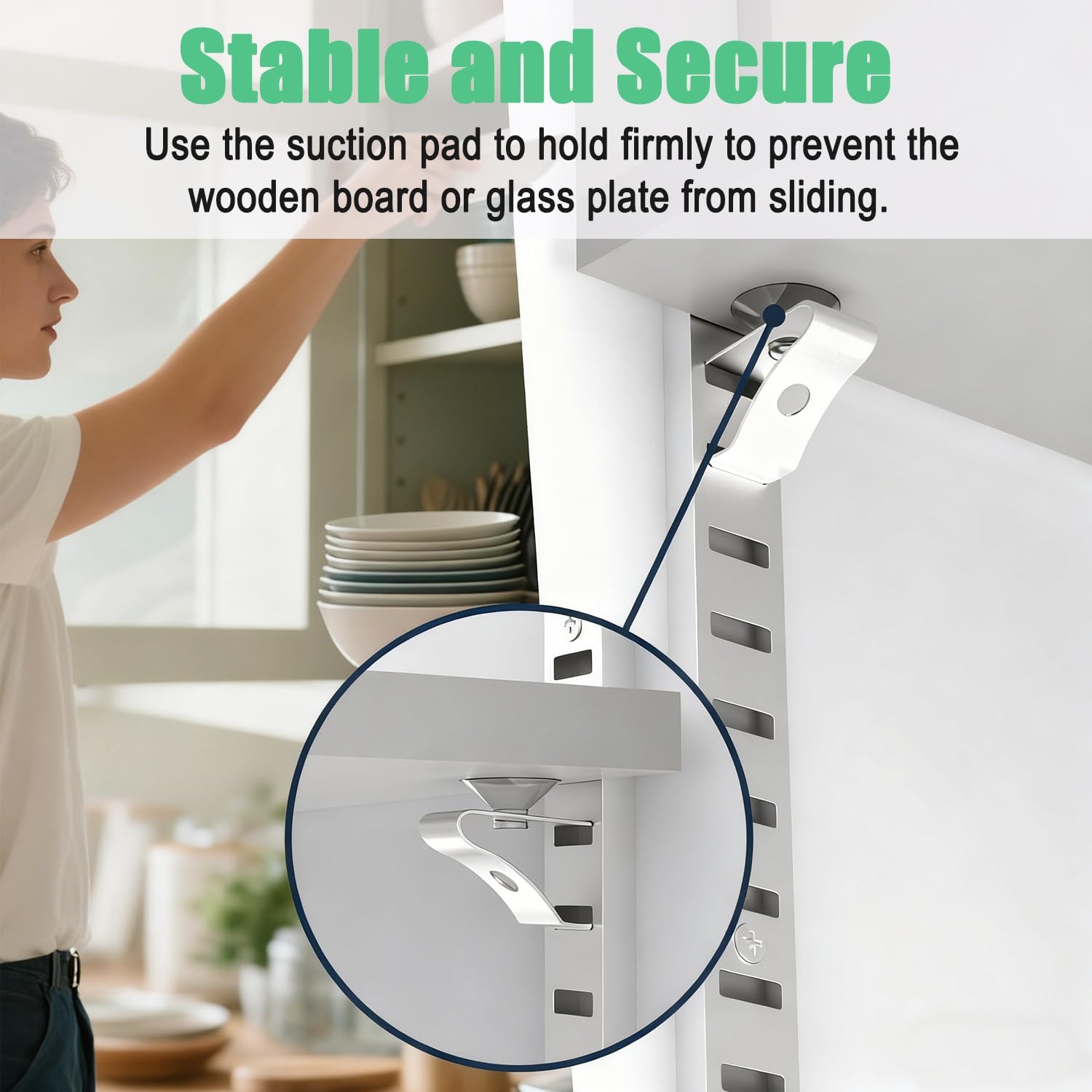 14 Packs 17.5 Inch Metal Pilaster Shelf Bracket Rails with 36 Adjustable Clips & Mount Screws - for Cabinet/Wall Shelving/Closet Storage (Silver)