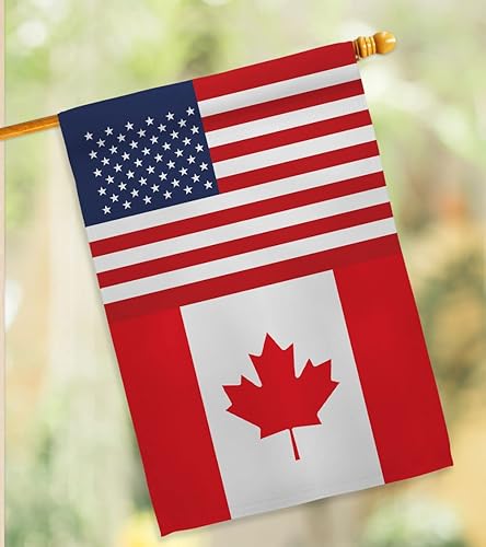 Miniatura 12 de Bandera de la Amistad de la Copa Mundial de Canadá y Estados Unidos, asta de bandera de arte de pared para exteriores, decoración al aire libre,