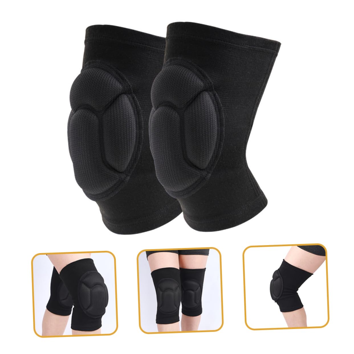UPKOCH 1Pair Knee Pads for Sports Thick Sponge Protector for Dancers Roller Skating Basketball Football Breathable Non Slip Design for Maximum Comfort Security