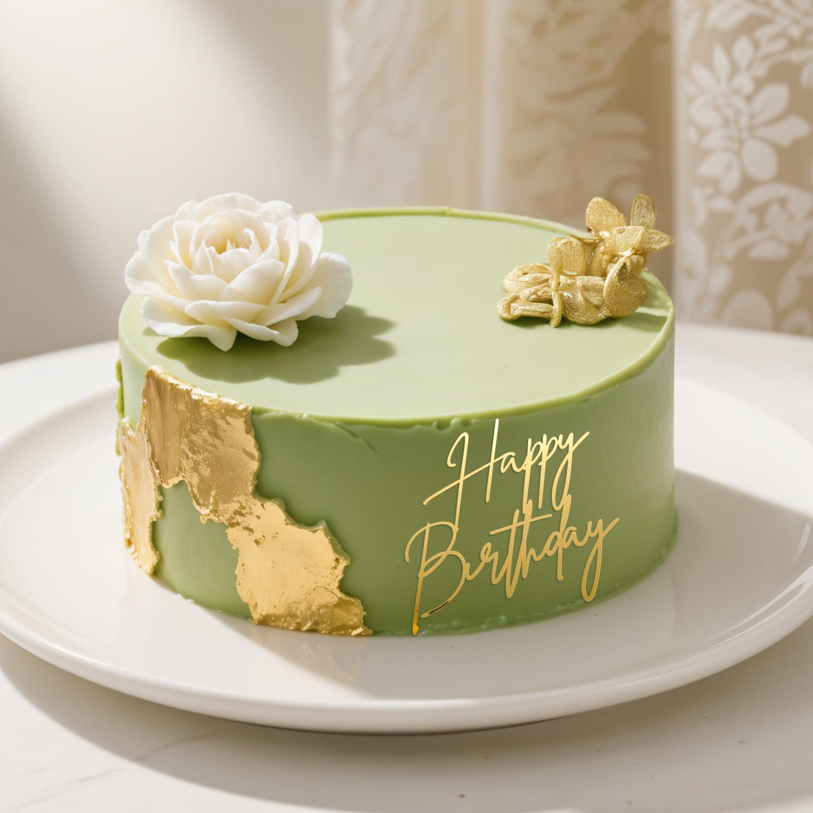 Gold Happy Birthday Cake Topper - Sparkle & Shine! -5 Gold Happy Birthday Cake Topper - Sparkle & Shine! -5