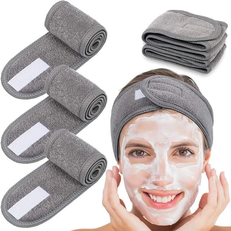 Dhanvix Facial Bands Cotton Makeup Time Face Wash Hair Band for Women and Men Soft Stretchable Headband for Skincare Makeup Spa Shower Sports and Daily Use-image-8