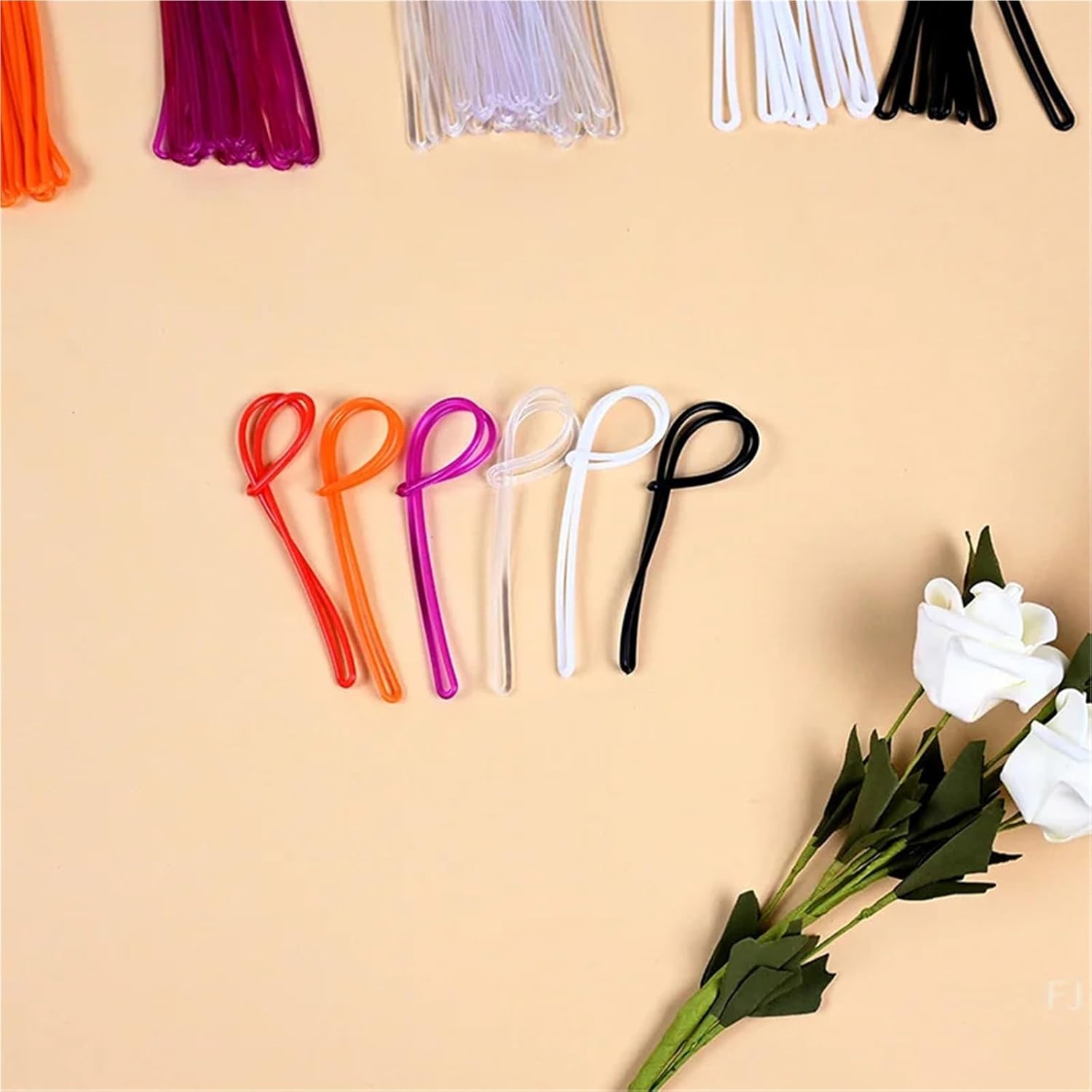 Luggage Loop Straps 300pcs Travel Tags Plastic Bag Loops Colorful Luggage ID Label Strap Holder Lanyard Portable Travel Accessories(Blue)