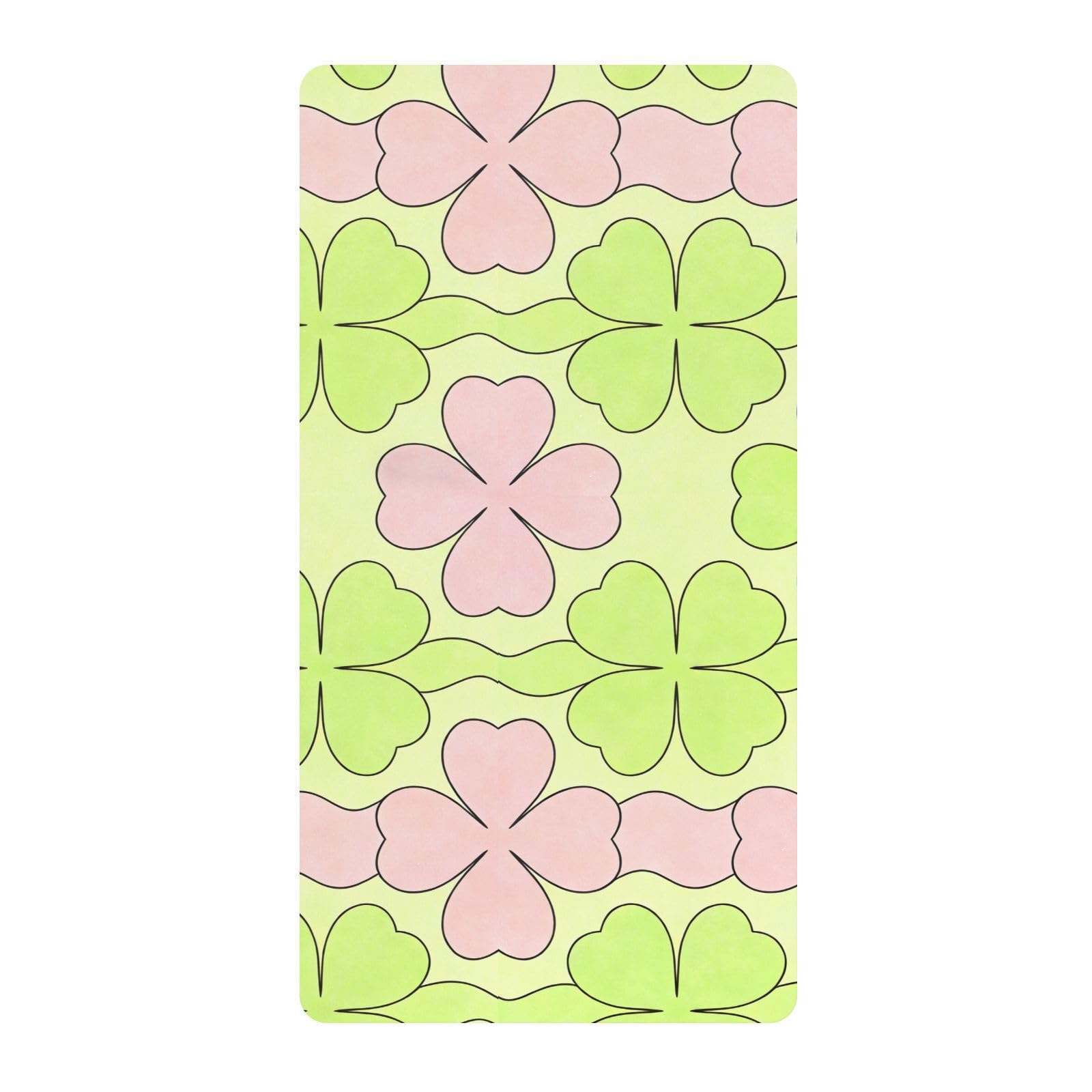 Draps de berceau Green Clover en coton doux contre les irritations de bébé