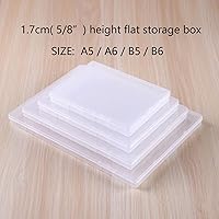Vista 2 de Paialco B5 Clear Plastic Storage Box, 7 x 10 Inch Flat Case Holder for Beads/Tools/Letters/Papers