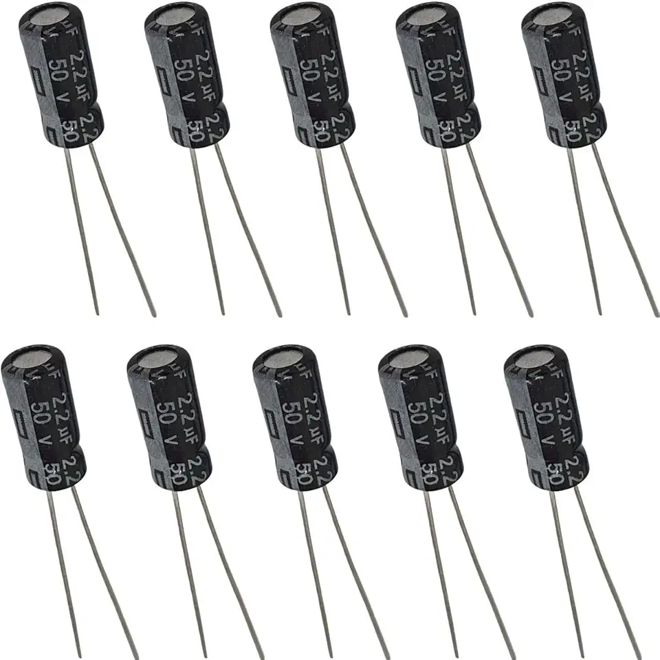 Capacitor Eletrolítico 2,2uF 50V - Kit 10 Peças
