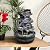 xpiyaer 15.7” High Rock Falls Tabletop Water Fountain with LED Lights - Indoor 5-Tier Cascading Fountain for Home and Office Decor (Gray_3, 15.7" high)