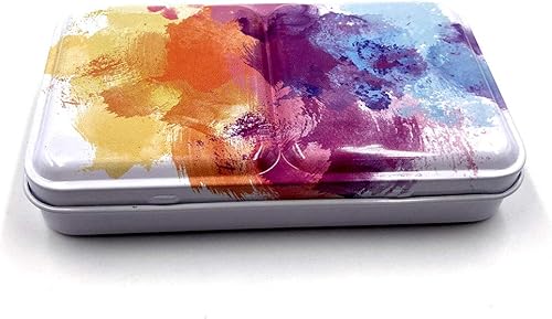 Miniatura 2 de Aliotech Travel Artist - Caja vacía de acuarela, caja de pintura con paleta, lata pequeña colorida con 12 medias bandejas (colorido)
