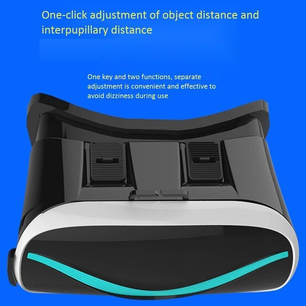 VR Auricular compatible con iOS y Teléfono Android - Gafas de realidad virtual universal: juegue sus mejores juegos móviles con un nuevo y suave y cómodo nuevo 3D VR Gafas | con protección de lo