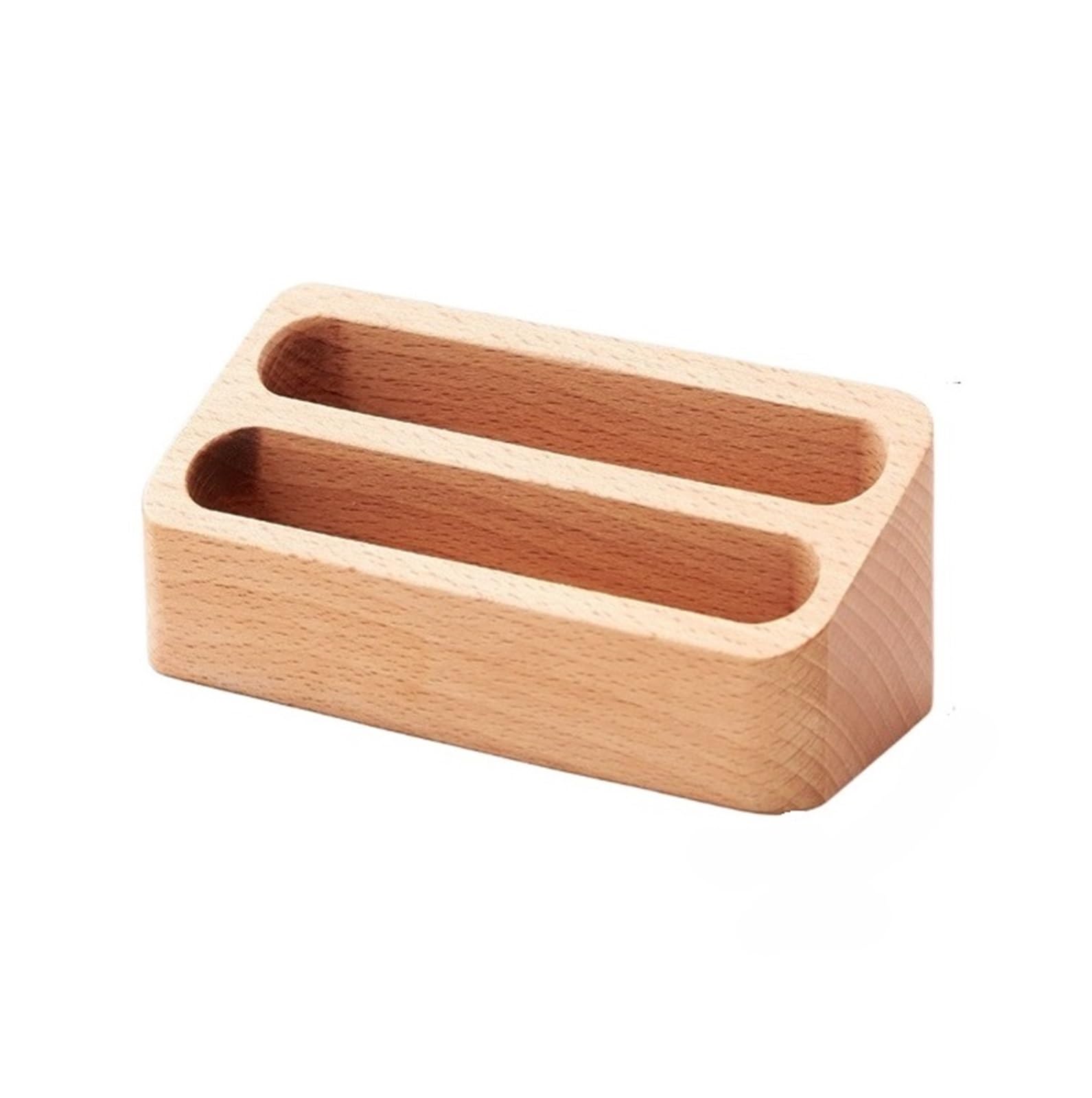 MHbdfsxz Card Holder Event Conference Wooden Business Card Holder Display Organizer For Office Desktop Home Office Exhibition Home(Natural)