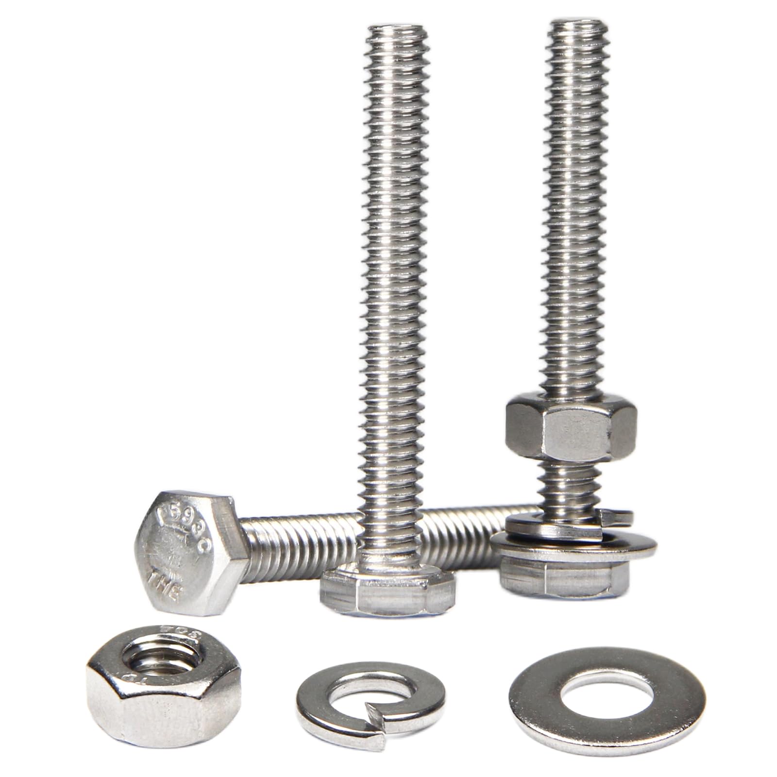 Stainless Steel Hex Bolts - 20 Sets 1/4-20 -12