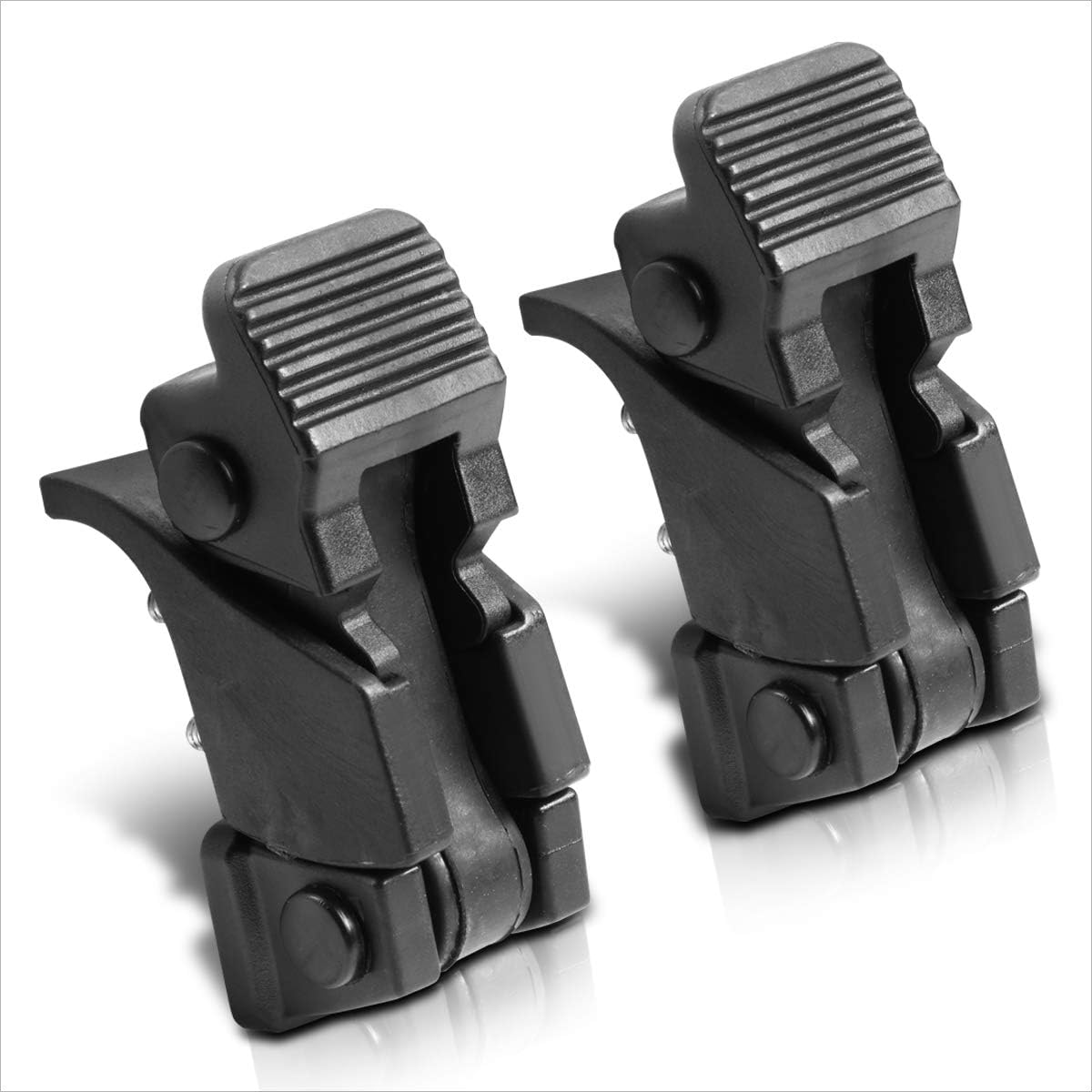 (One Pair) Matte Black ABS Plastic Hood Latch Lock Catch+Mount Kit Compatible with 07-17 Jeep Wrangler JK