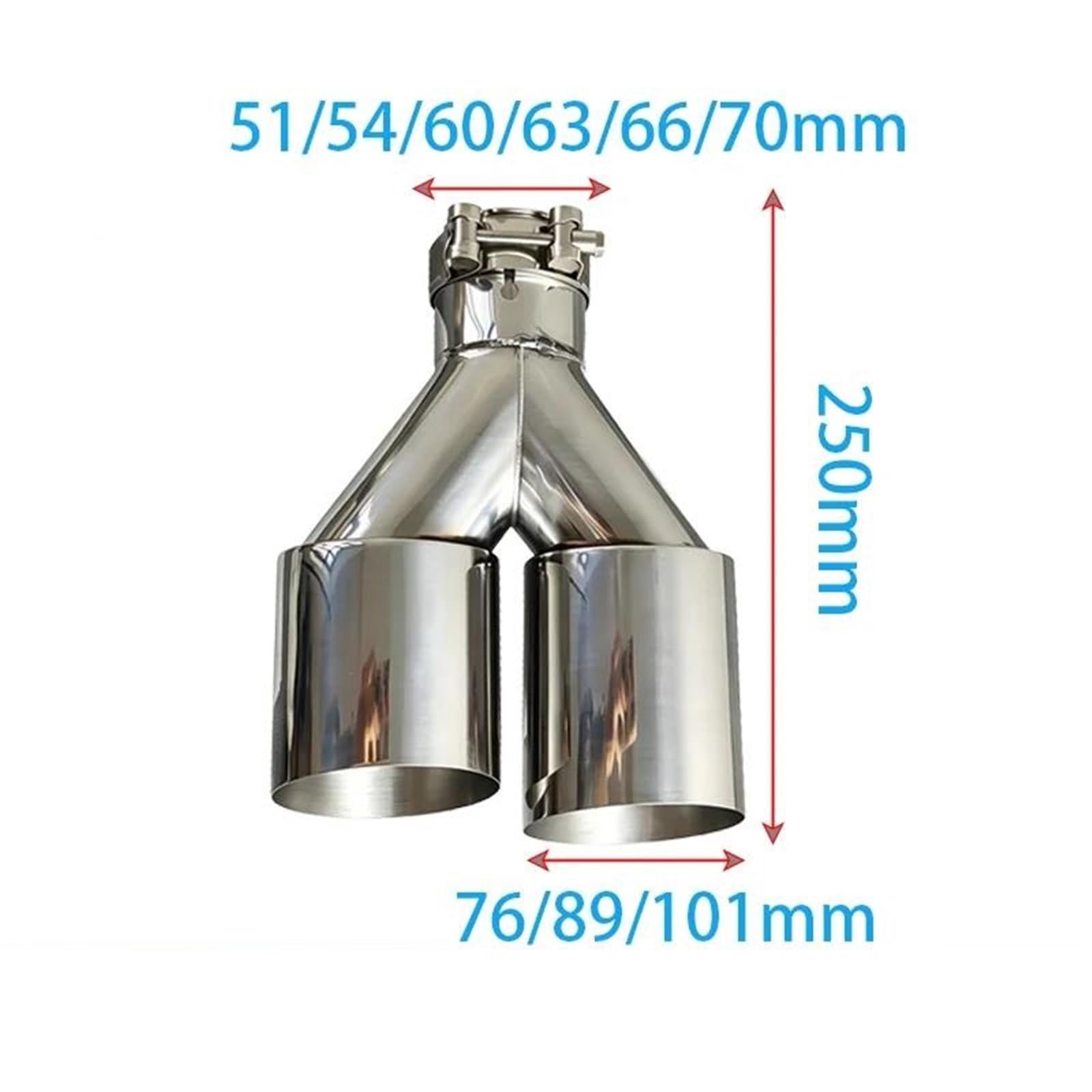 Tubo De Escape Universal Silenciador Coche Punta Escape En Forma De Y
