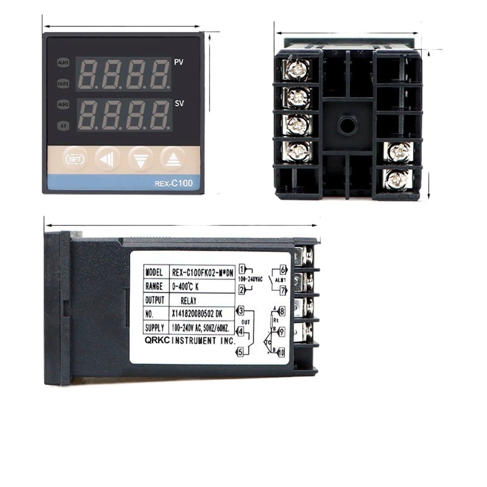 REX-C100 PID Intelligent Temperature Controller Universal REX-C400 Industrial Temp Regulator REX-C700 Digital Thermostat(Largest)