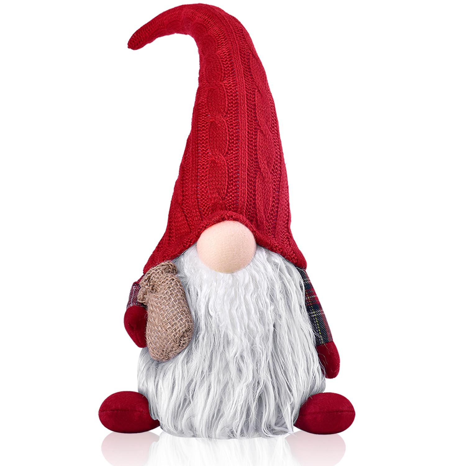 EKARSEN Handcraft Gnome Gonk Doll House Decoration Cute Tomte Dwarf Toy - Sweet Gift for Valentine Christmas Newyear Easter (Red)