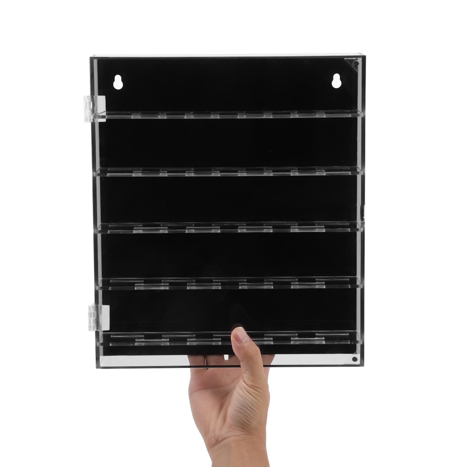 FRCOLOR Caja de Exhibición para Monedas de Desafío y Medallas de Acrílico Negro, Diseño Moderno Elegante, Protección Versátil para Oficina y Estantes