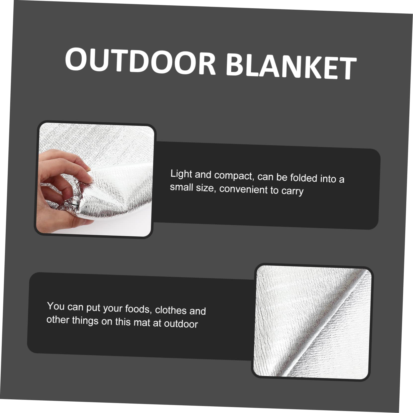 YARNOW 4 Pièces Pad Froid en Aluminium De Plage Imperméable Couvertures Tapis De Camping en Plein Extérieure De Randonnée Tapis De Plage Éponge