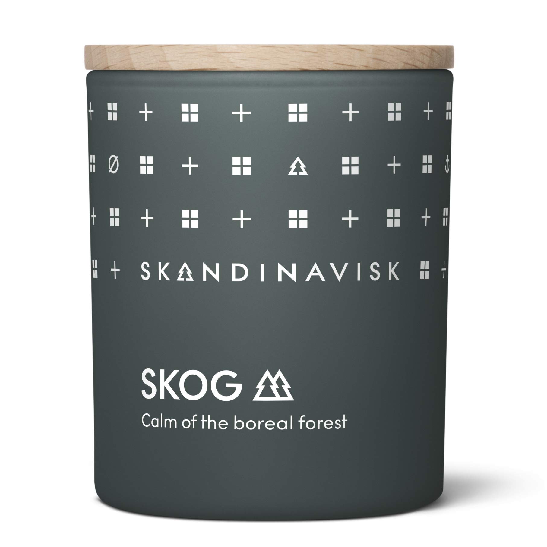 Skandinavisk Skog 'Forest' Mini Scented Candle. Fragrance Notes: Pine Needles and Fir Cones, Birch Sap and Lily of The Valley. 2.3 oz.