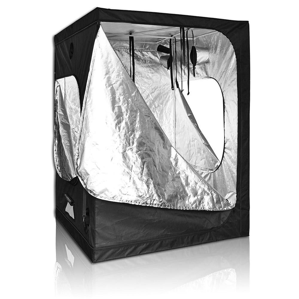 TopoLite 60"x60"x80" Indoor Grow Tent Dark Room 600D Mylar Hydroponic Growing Plant Setup w/Plastic Corner (60"x60"x80")