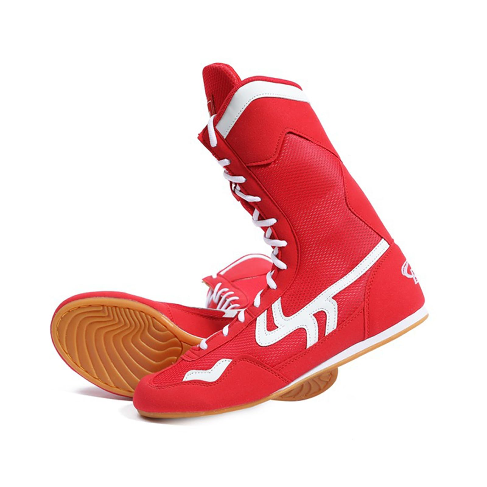 JiuQing Botas De Boxeo Hombre Zapatos De Entrenamiento De Fitness para Interiores Transpirables Antideslizantes Botas Deportivas para Gimnasio En Cuclillas