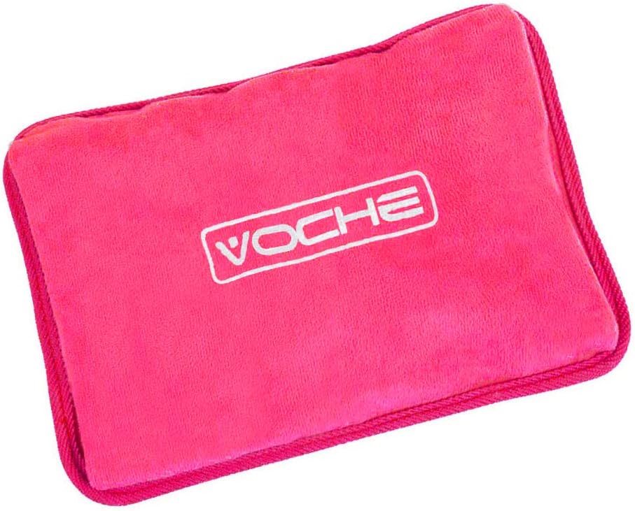 Voche Pink Rechargeable Electric Hot Water Bottle with Soft Touch Cover