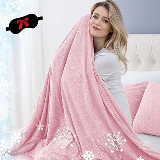 Forcipower Summer Ultimate Cooling Blanket,Practical Cooling Blanket For Warm Sleepers,Smooth Double-sided Breathable Fabric, Soft And Comfortable (Pink, 60 * 80inchs(150*200cm))