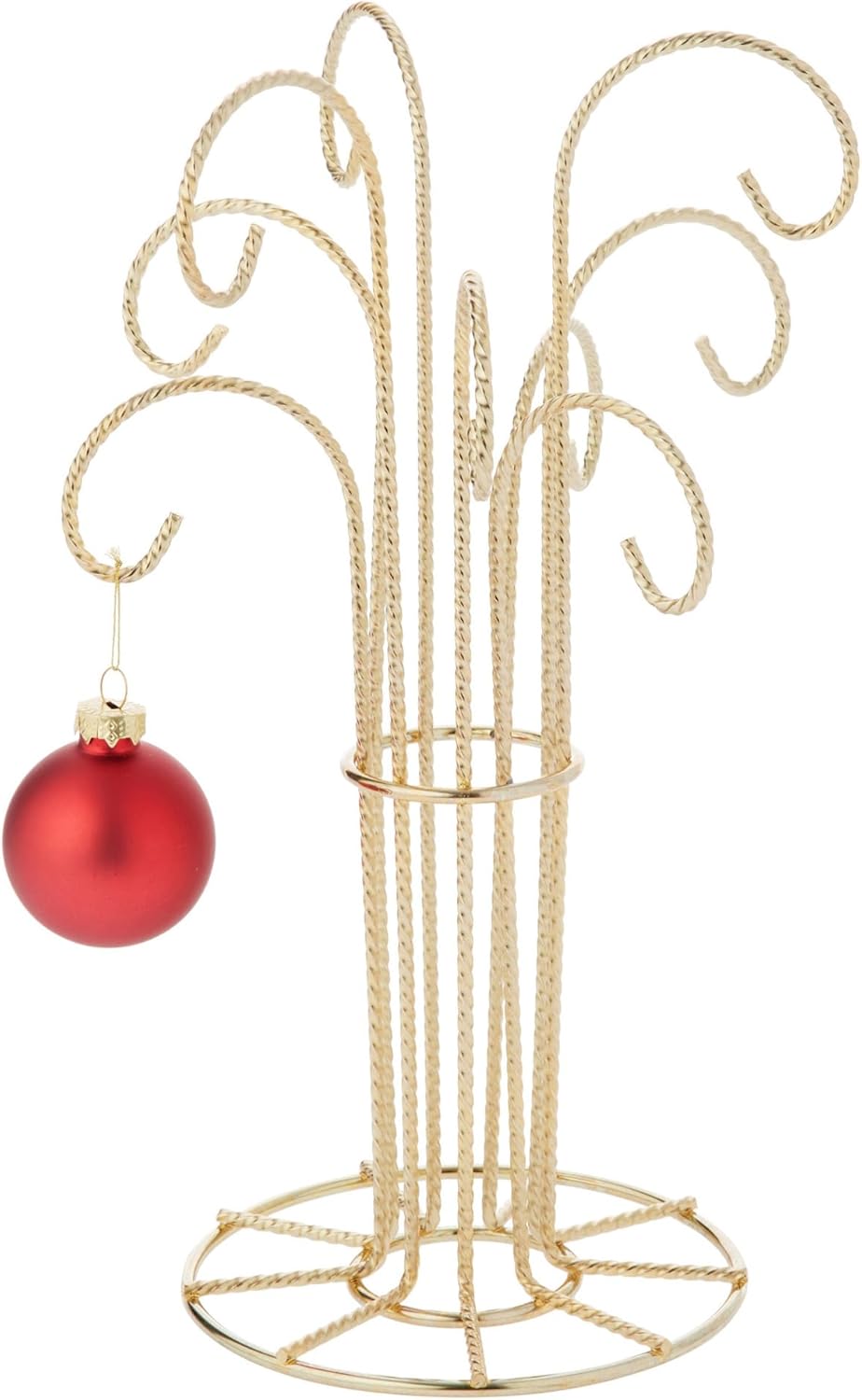 Bard's 9 Arm Gold-toned Ornament Stand, 12" H x 6.75" W x 6.75" D