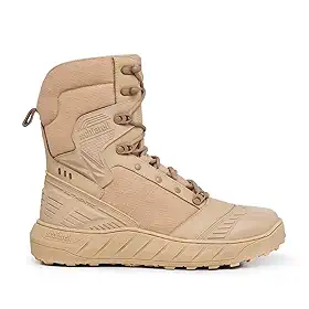 Bota Militar Tática Cano Alto com Biqueira, Confortável, Couro e Palmilhas Gel