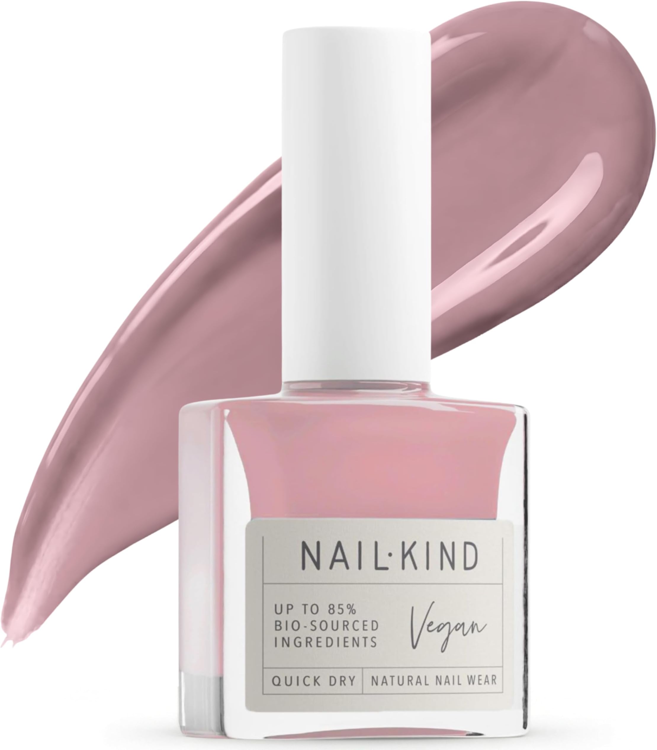 NAILKIND Nude Pink Nail Polish - Miss Ballet - Classic Sheer Pink Nail Varnish - Vegan Nail Lacquer + Peta Certified + Cruelty Free - Quick Drying & Long Lasting - Chip Resistant Manicure - 8ml