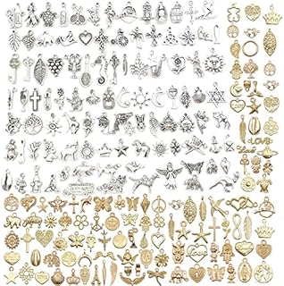 200 Pieces Retro Pendant Charms, Wholesale Bulk Charms, Alloy Ornament Charms Set, Animal Moon Stars Mixed Charms, for DIY Jewellery Making Crafts Necklace Bracelet Earrings Key Handmade