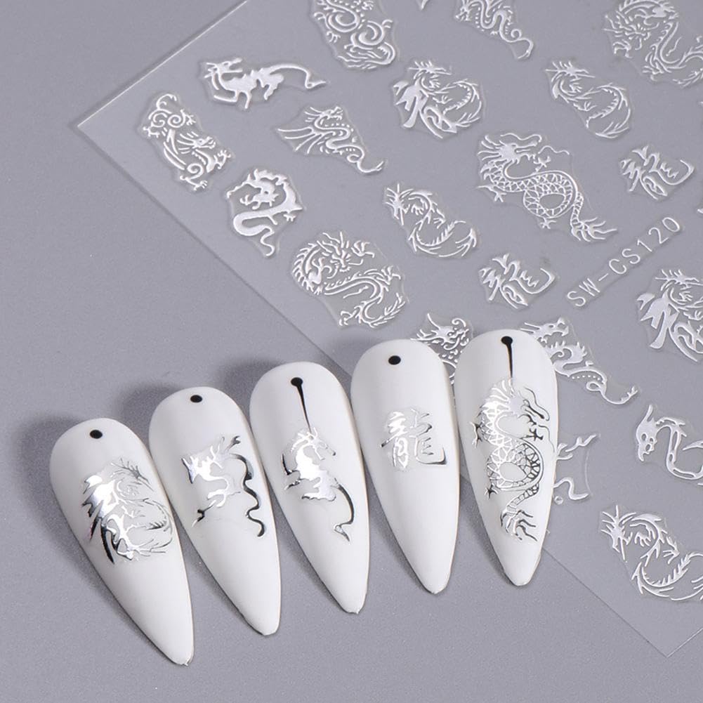 Chinese Style 3D Nail Stickers Nail Art Mold Embossing Gel Print Stencil Carving Template Tool for DIY NailArt