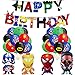 Supereroe Party Supplies Avengers Party Decoration-4 palloncini grandi in stagnola,striscione di buon compleanno per bambini supereroe decorazione per feste di compleanno