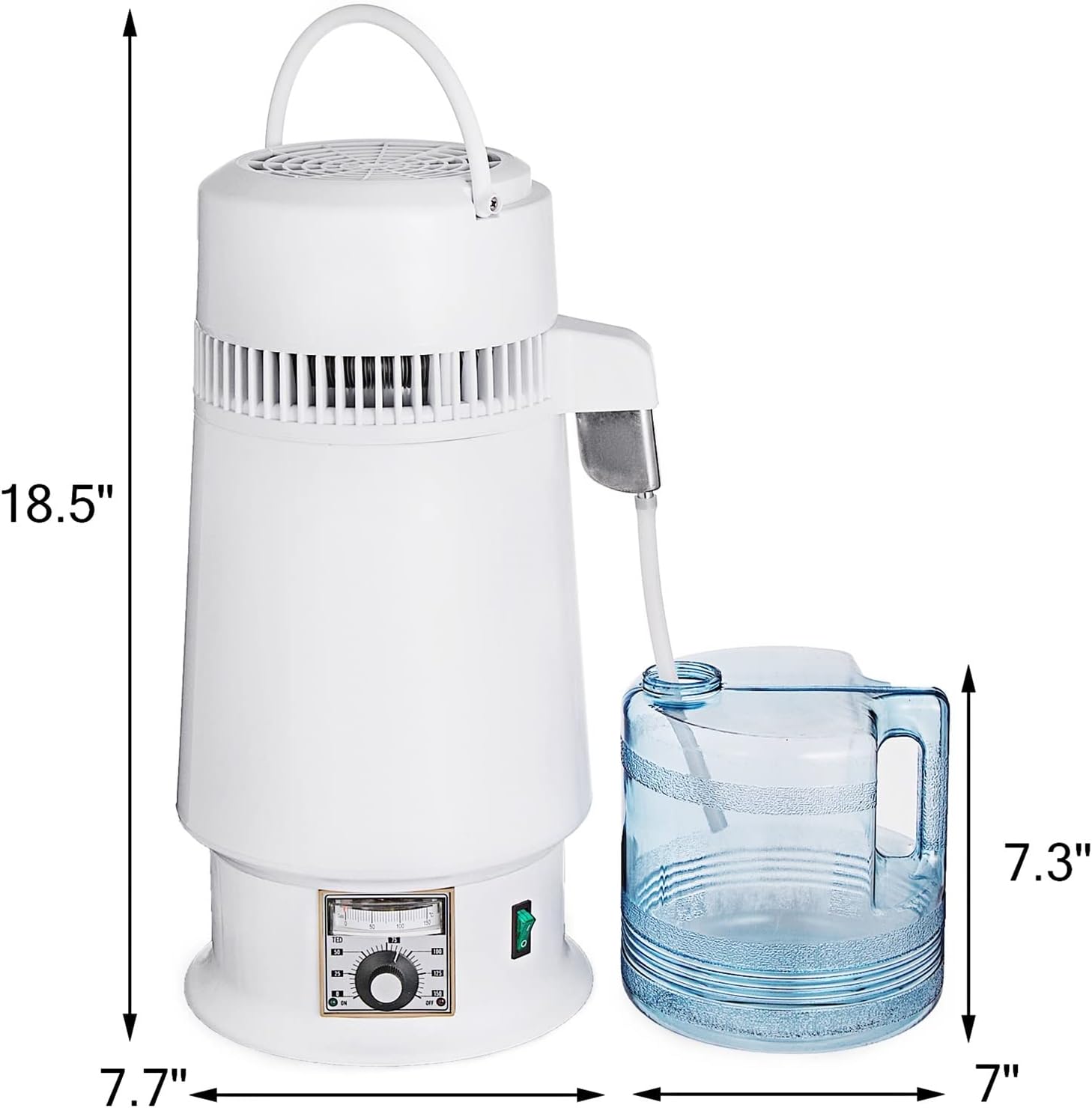 4L Water Bottle Filter Distiller Purifier Portable Tabletop Machine Stainless Steel Adjustable Temperature For Labs Homes