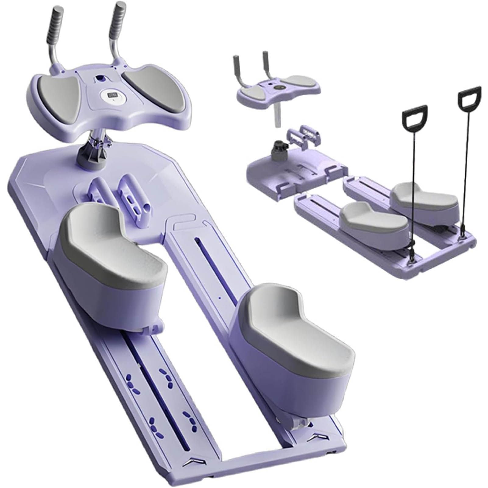 LJLYYDS Spine Twist and Stretch Trainer,Adjustable Back Stretcher Machine,Detachable Waist Workout Equipment for Lower Back Pain Relief,Spine Decompression,Leg Stretching & Core Activation Purple