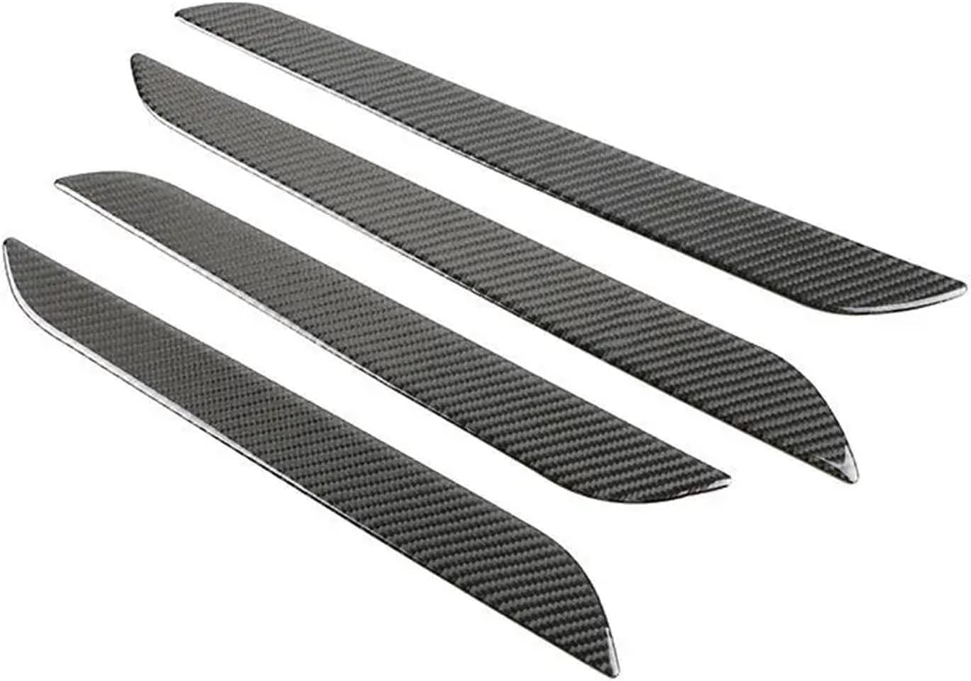 for Q3 8U 2013-2018 4pcs Soft Carbon Fiber Car Interior Door Panel Trim Strips Accessories