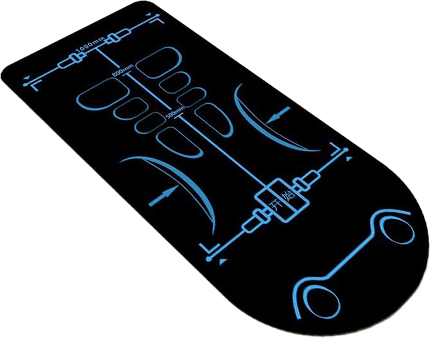 Extra Long Exercise Mat, Non-Slip Yoga Mat 5.25x2.3ft, Durable Fitness with Men Women, Sound-Insulating Cushion for Knee Protection, Workout Accessory for Ab Roller Wheel, Home Gym Pad