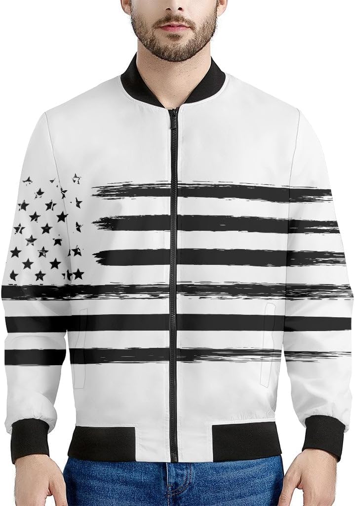 Lights Star Pattern Print Men's Bomber Jacket