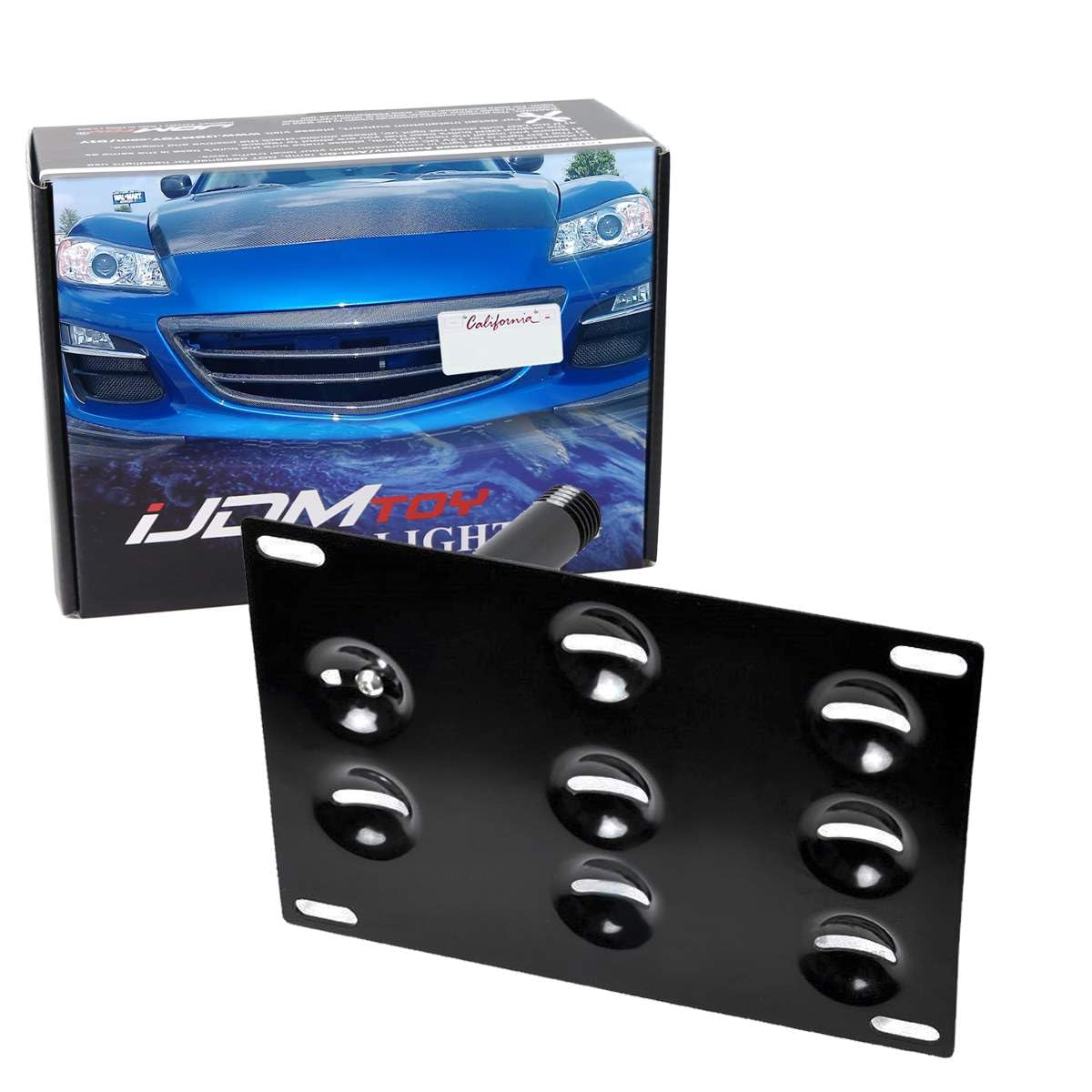 Amazon.com: iJDMTOY No Drill Front Bumper Tow Hook License Plate