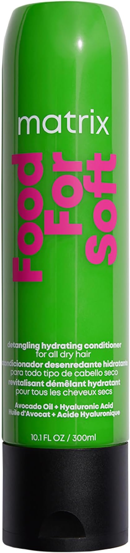 Food For Soft Conditioner - For Color-Treated, Dry & Brittle Hair, Moisturizes, Softens & Smooths, With Avocado Oil & Hyaluronic Acid, Vegan, 10.1 Fl Oz