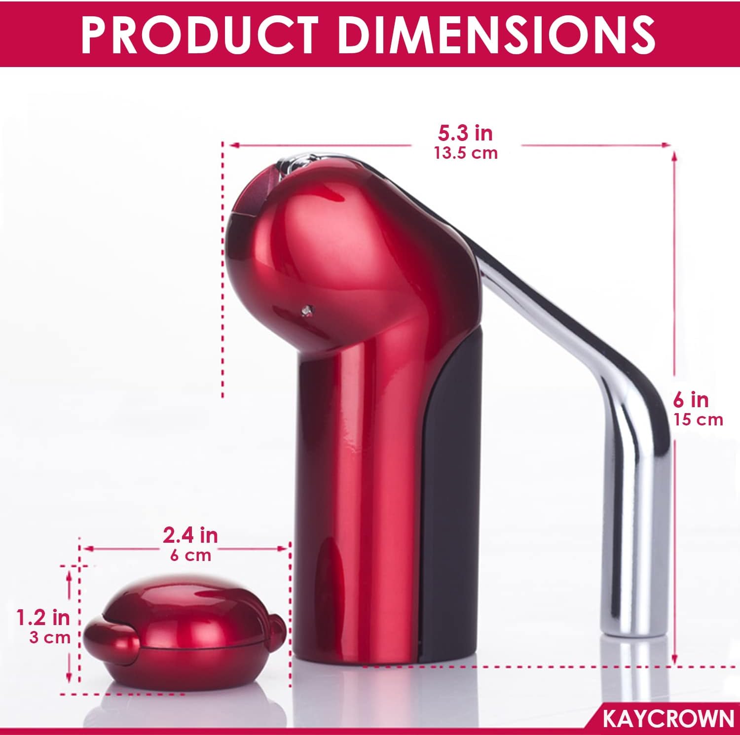 KAYCROWN Wine Bottle Opener - Vertical Lever Corkscrew Wine Opener with Foil Cutter & Extra Screw, Manual Handheld Wine Corkscrew with Ergonomic Lever Pump - Image 7