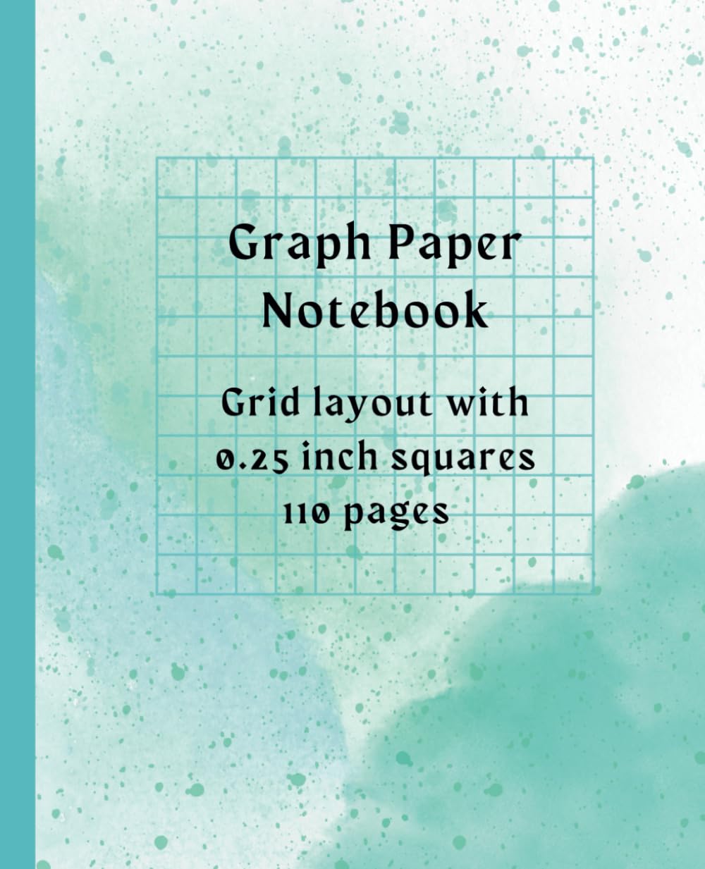 Graph Paper Notebook: Grid layout with 0.25 inch squares